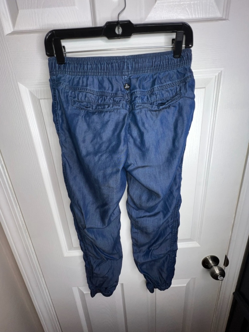 Prana Women’s X Small Aberdeen Crop Joggers Pants XS Blue Lenzing Tencel prAna - Picture 5 of 16